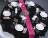 black banquet polyester table cloth and weding table overlays
