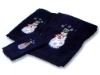 black christmas towel set