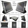 black foldable leather smart cover case for ipad2, MOQ:300pcs wholesale