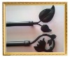 black iron curtain curtain rod/pole,leafage