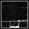 black lace embroidery on nylon mesh fabric