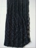 black lace fabric with 3MM sequin embroidery