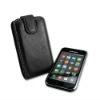 black leather case for Samsung I9000