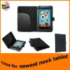 black leather case for newest nook tablet,MOQ:300pcs wholesale