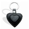 black leather heart  key chain