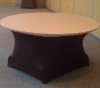 black party round lycra table cover stretch table covers spandex table covers with cream spandex cap for weddings