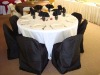 black polyester folding chair cover for hotel