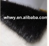 black printed fake fur