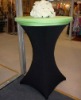 black romantic lycra spandex cocktail table covers for weddings