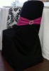 black scuba banquet chair cover and lycra chair bow
