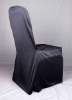 black scuba chair cover with buckle for wedding