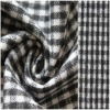 black/white tartan plaid wool polyester blend fabrics winter garments