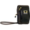 black zipper leather camera bag