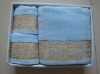 blue 100% cotton face towel