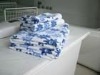 blue 100% cotton face towel
