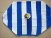 blue and white dyed design your own beach towel