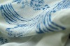 blue and white porcelain chiffon crepe fabric