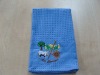 blue embroidered face towel
