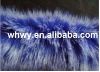blue fade to white with blue tip super soft fake fur