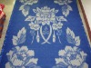 blue knitted jacquard blanket