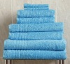 blue plain towel set