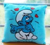 blue plush smurf pillow for child (eco-friendly)