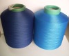 blue -- polyester covered spandex yarn