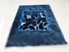 blue polyester shaggy carpet