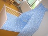 blue printed baby bedding set