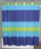 blue shower curtain