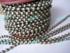 bronze color metal hollow bead chain for curtain