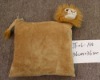 brown novelty design plush cushion