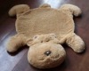 brown plush floor mat bear style