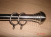 brushed nickel with rings iron curtain rod