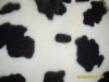 brushed velboa fabric with black spots