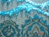 bule sequin embroidery fabric