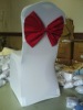 burgundy spandex bow with polyester for wedding chair covers