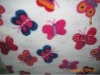 butterfly print fake fur plush fabric