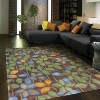 carpet or rug made with  100% textured  indian wool and viscose handtufted in modern design