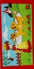 cartoon characters 100%cotton reactive print beach towel
