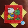 cartoon pattern printting square towel with beautiful colors