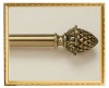 cast iron curtain rod&tube/pole set,brushed metal, 9/10-inch diameter