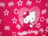 catoon cat printed fleece fabric