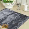 charcoal gray modern bright yarn surface PU linen back table placemat