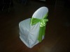 cheap polyester banquet chair cover with satin sash,