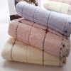 check cotton jacquard bath towel