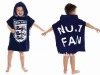 children printed poncho hooded towel