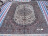 chinese tabriz hand knotted 400 line silk carpet