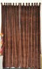 chocolate color changing velure curtain