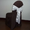 chocolate polyester banquet chair cover